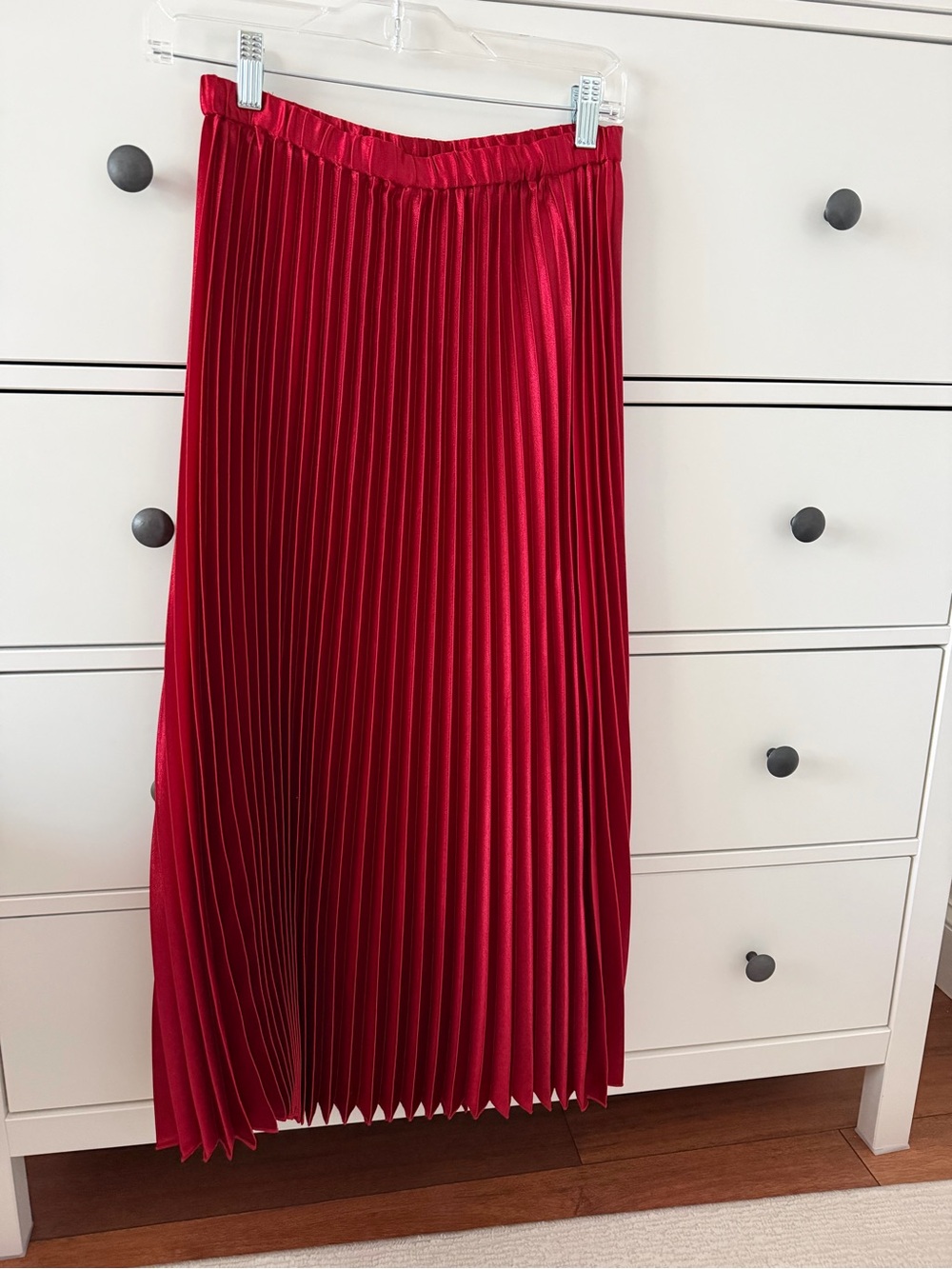 10 Crosby Derek Lam Red Pleated Midi Women's Skirt 6